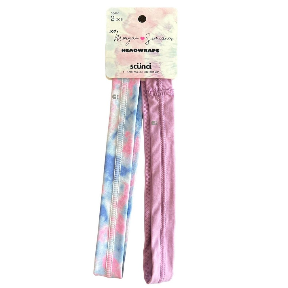 Set of 2 Scunci Morgan Simianer Headwraps - 35426 Pink Multi